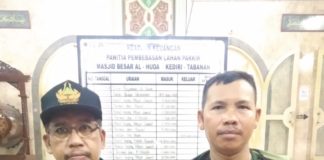 Satkorcab Banser, Bersih – Bersih Masjid Al Huda Kediri Tabanan.